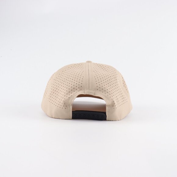 Blank 5 Panel Performance Structured Hats- 12 pack in Color Beige - Picture 2 of 7